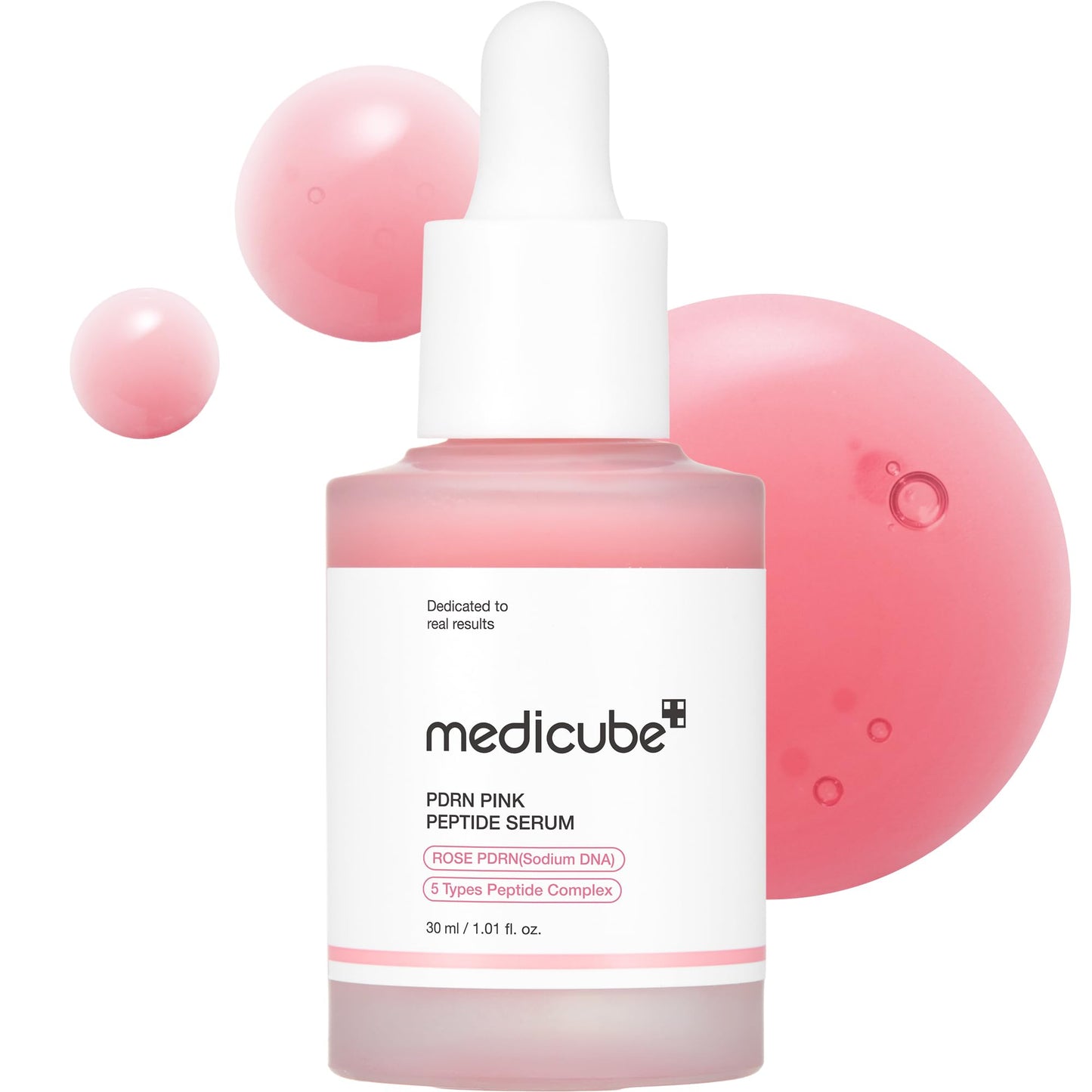 medicube Suero de Péptidos de ADN de Salmón PDRN Rosa, suero de brillo rosa, péptido, niacinamida, hidratante y reafirmante, tono de piel desigual, cuidado de la piel coreana | 1.01 fl.oz. (1.01 fl.oz