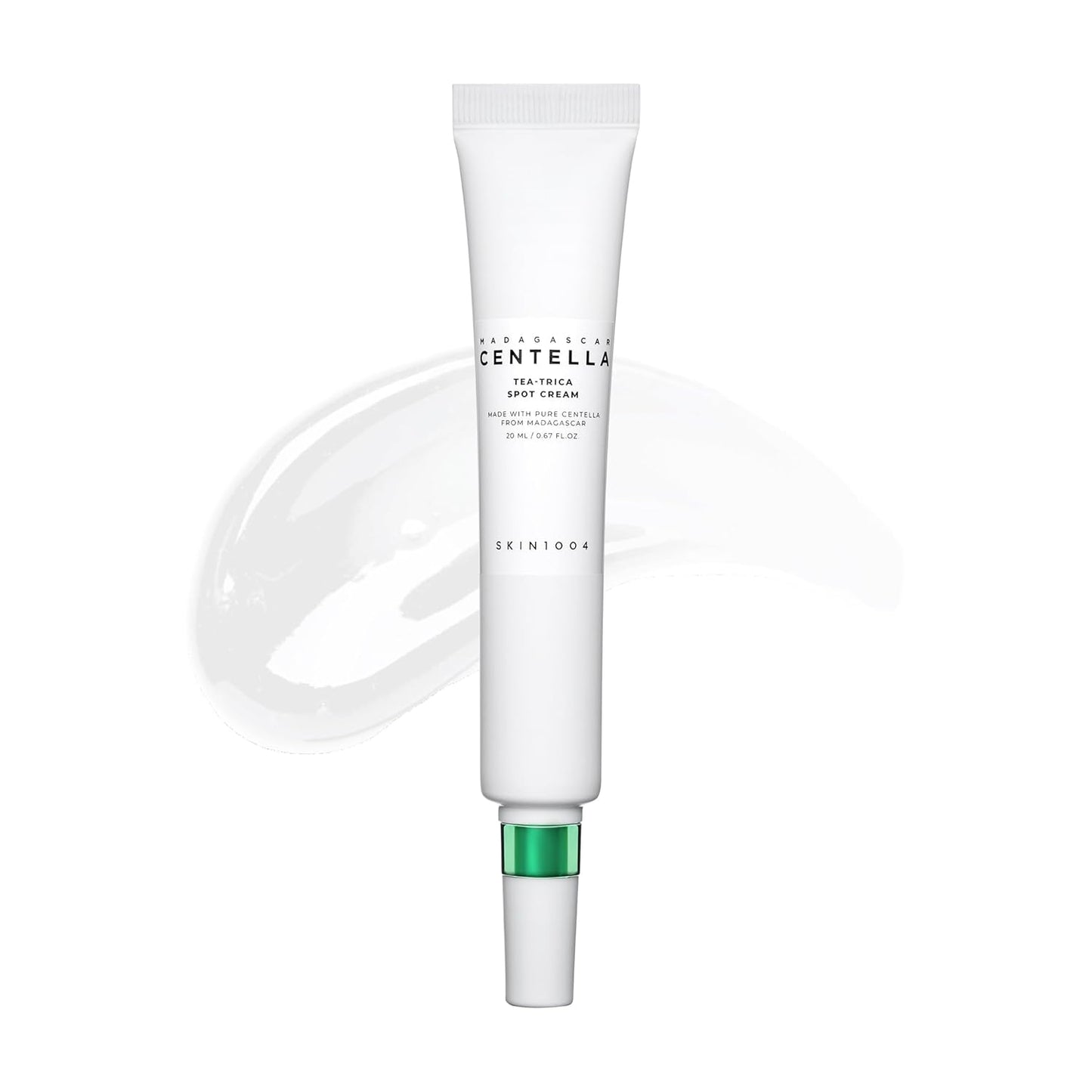 SKIN1004 Tea-Trica Spot Cream, tratamiento de manchas con centella asiática y árbol de té, hidratante facial para calmar áreas específicas, crema de cica para una piel de aspecto claro, cuidado de la piel coreana, 0.67 onzas líquidas / 0.7 fl oz