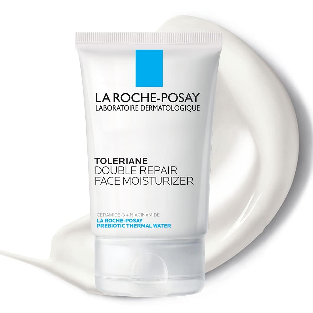 La Roche-Posay Toleriane - Crema hidratante facial de doble reparación, crema facial diaria con ceramida y niacinamida para todo tipo de piel, sin aceite, sin fragancia
