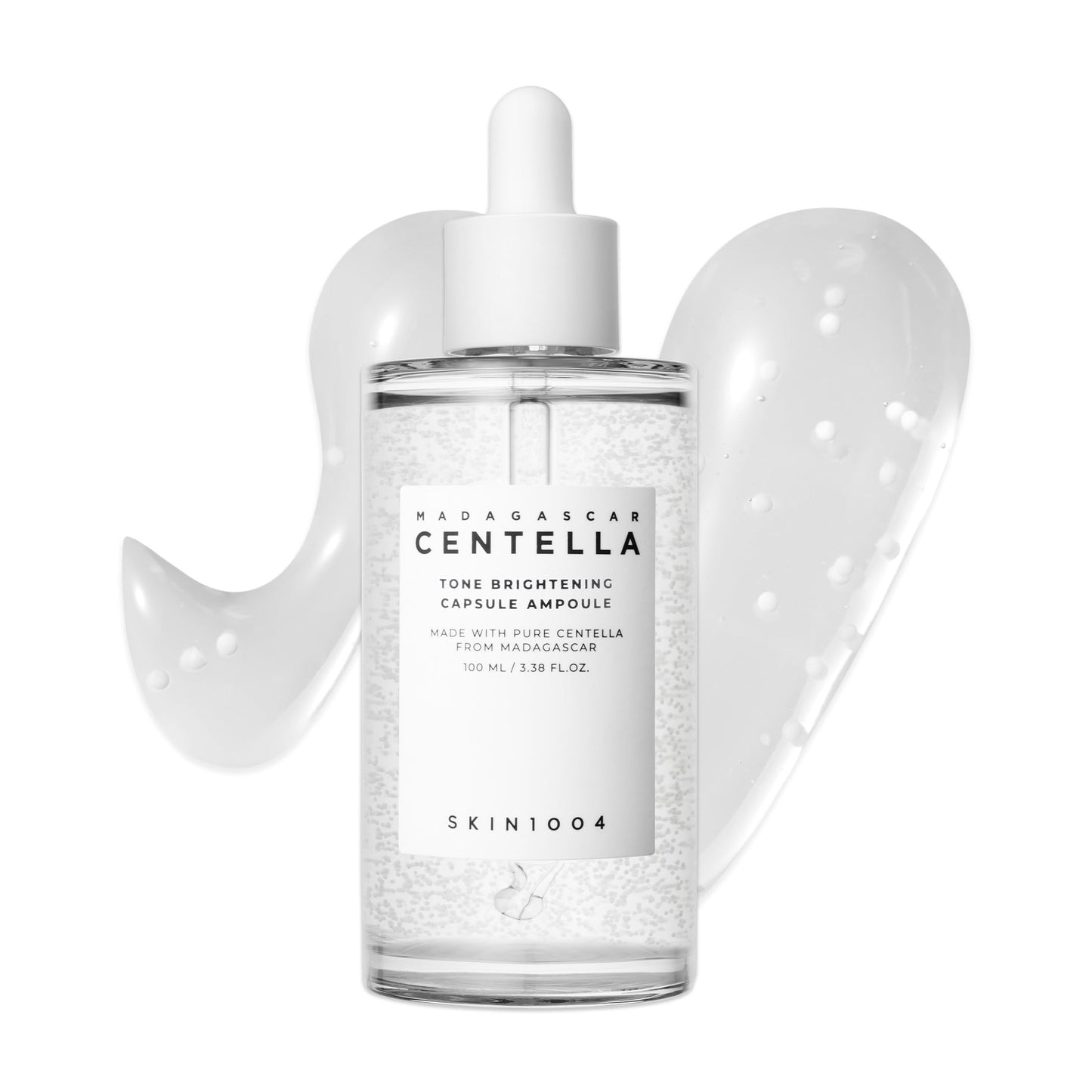 SKIN1004 Madagascar Centella Ampoule 100ml, 3.38 fl.oz, suero facial coreano con Centella Asiática, cuidado hidratante y humectante, suero facial calmante para el equilibrio y brillo de la piel