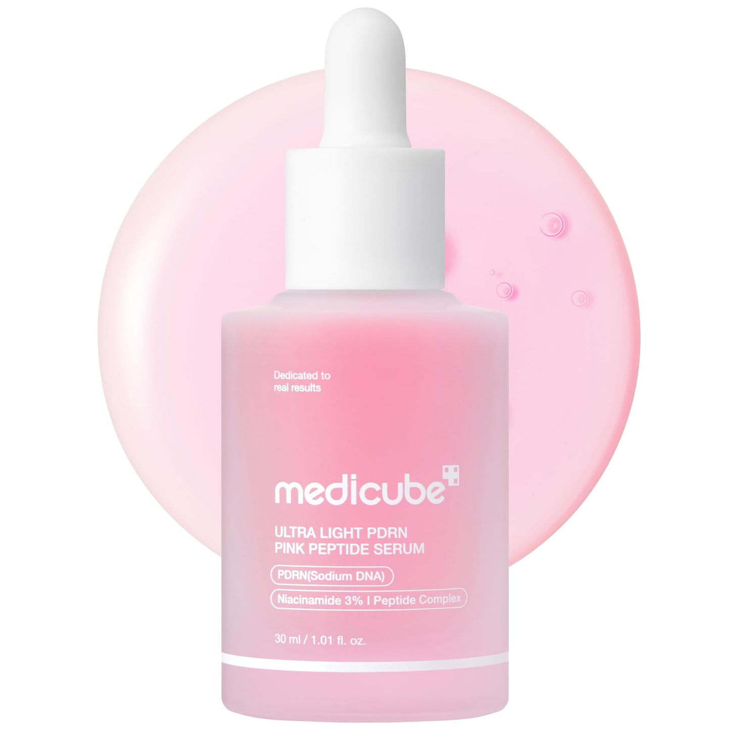 medicube Suero de Péptidos de ADN de Salmón PDRN Rosa, suero de brillo rosa, péptido, niacinamida, hidratante y reafirmante, tono de piel desigual, cuidado de la piel coreana | 1.01 fl.oz. (1.01 fl.oz