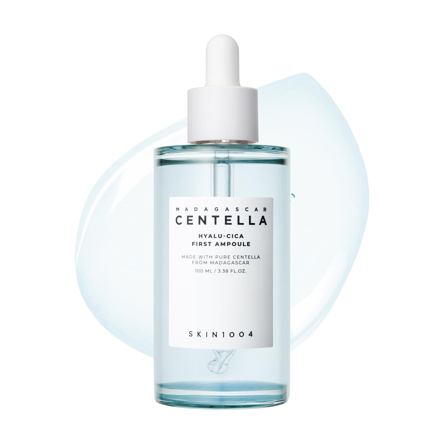 SKIN1004 Madagascar Centella Ampoule 100ml, 3.38 fl.oz, suero facial coreano con Centella Asiática, cuidado hidratante y humectante, suero facial calmante para el equilibrio y brillo de la piel