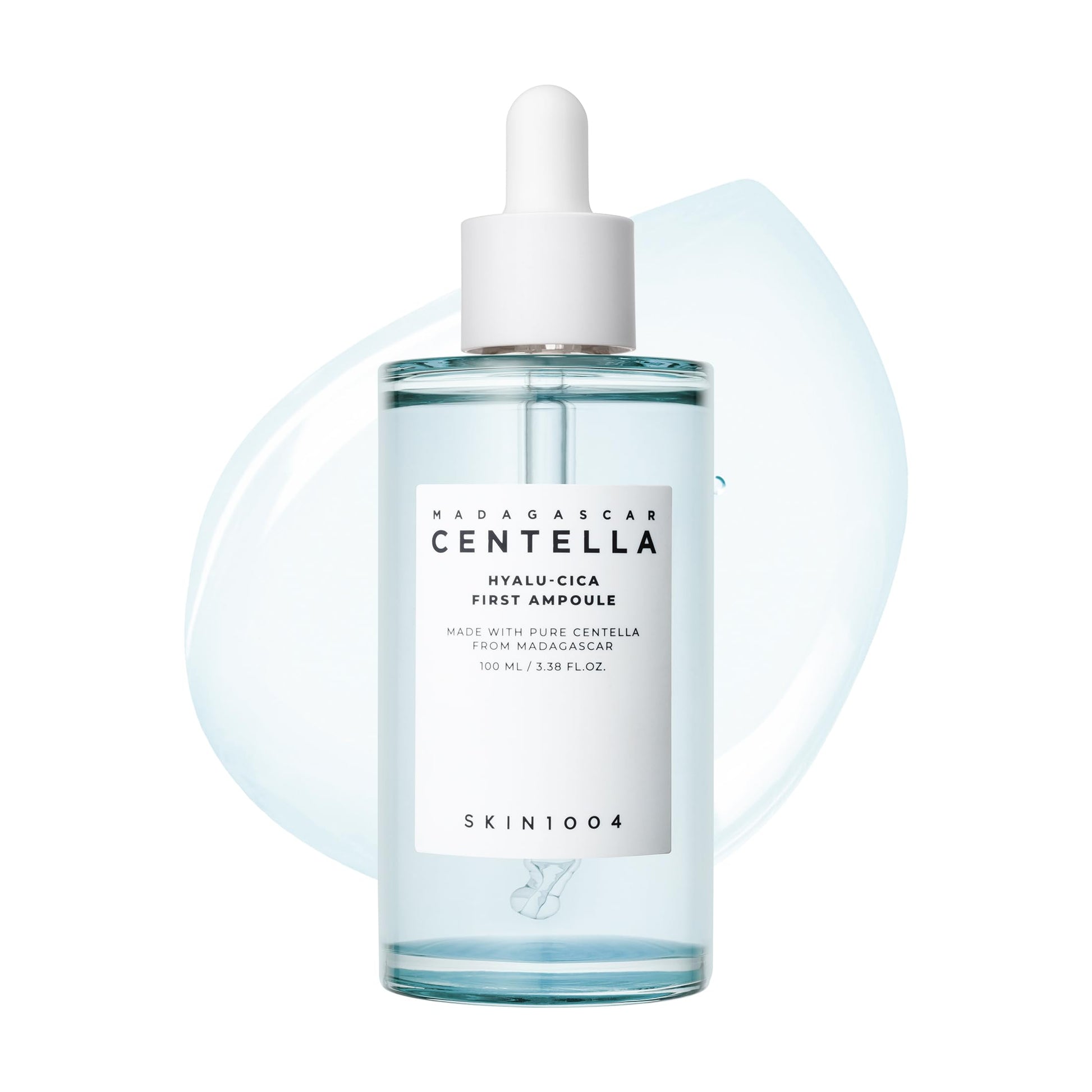 SKIN1004 Madagascar Centella Ampoule 100ml, 3.38 fl.oz, suero facial coreano con Centella Asiática, cuidado hidratante y humectante, suero facial calmante para el equilibrio y brillo de la piel