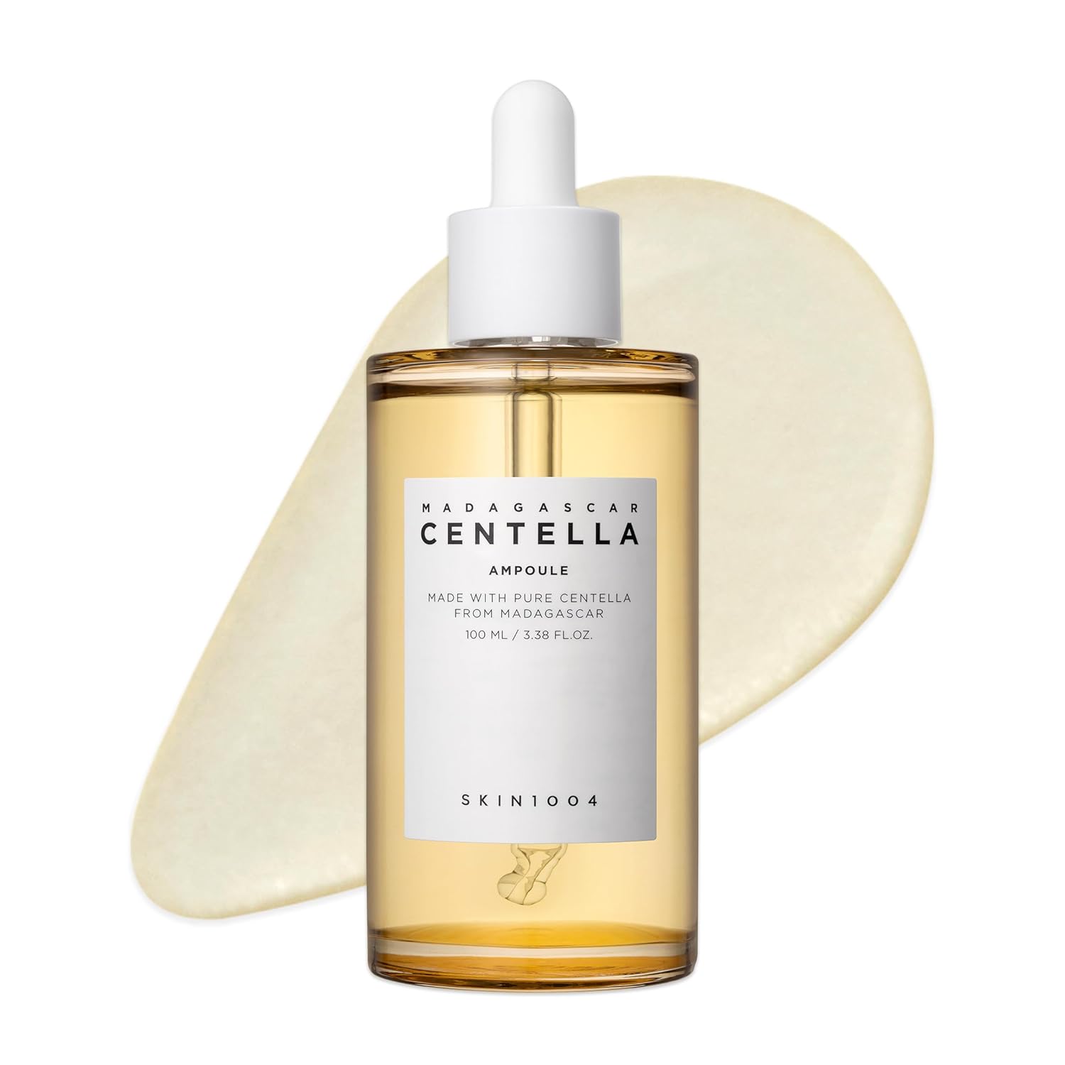 SKIN1004 Madagascar Centella Ampoule 100ml, 3.38 fl.oz, suero facial coreano con Centella Asiática, cuidado hidratante y humectante, suero facial calmante para el equilibrio y brillo de la piel