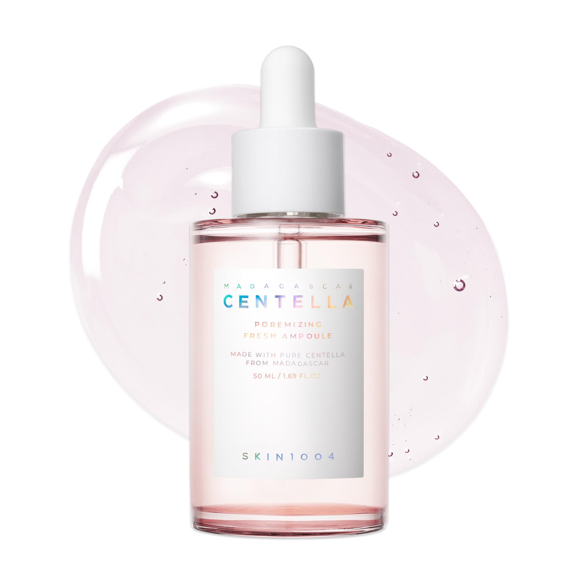 SKIN1004 Madagascar Centella Ampoule 100ml, 3.38 fl.oz, suero facial coreano con Centella Asiática, cuidado hidratante y humectante, suero facial calmante para el equilibrio y brillo de la piel