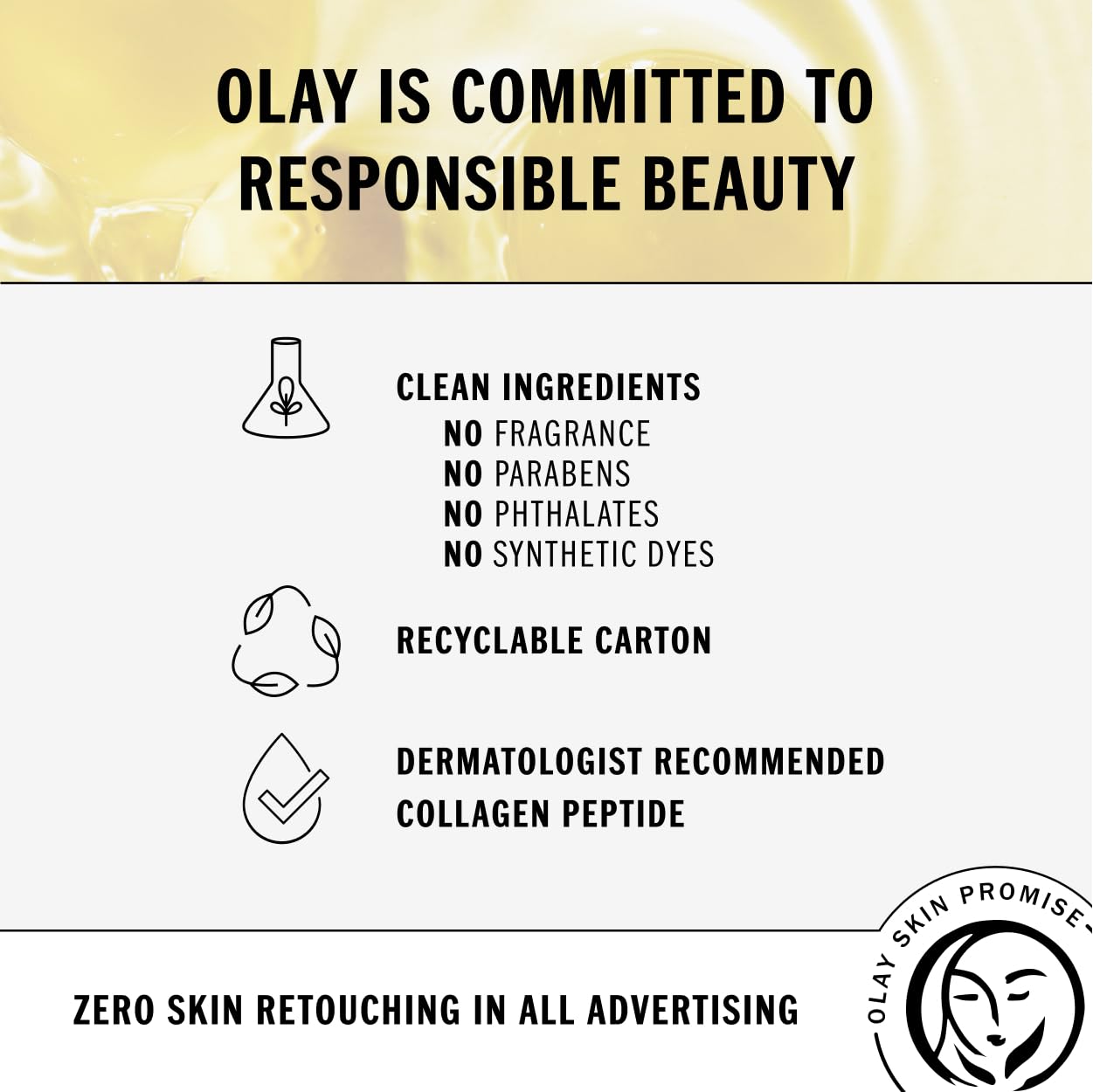 Olay Suero facial con péptido de colágeno visiblemente reafirmante, sin fragancia, suero antienvejecimiento para hidratación y suavizar la piel, colágeno y vitamina B3+, absorción rápida, no graso, 1.3 onzas líquidas (1.4 fl oz)