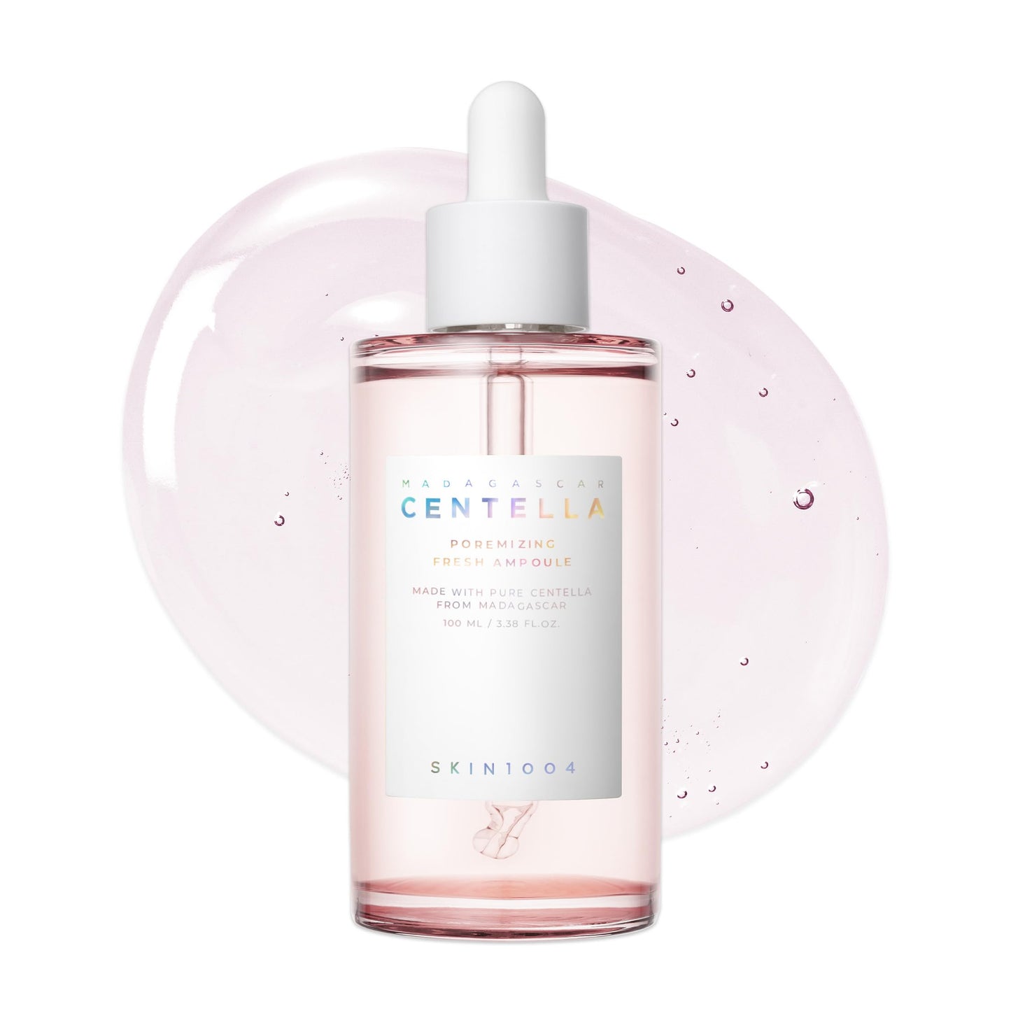 SKIN1004 Madagascar Centella Ampoule 100ml, 3.38 fl.oz, suero facial coreano con Centella Asiática, cuidado hidratante y humectante, suero facial calmante para el equilibrio y brillo de la piel