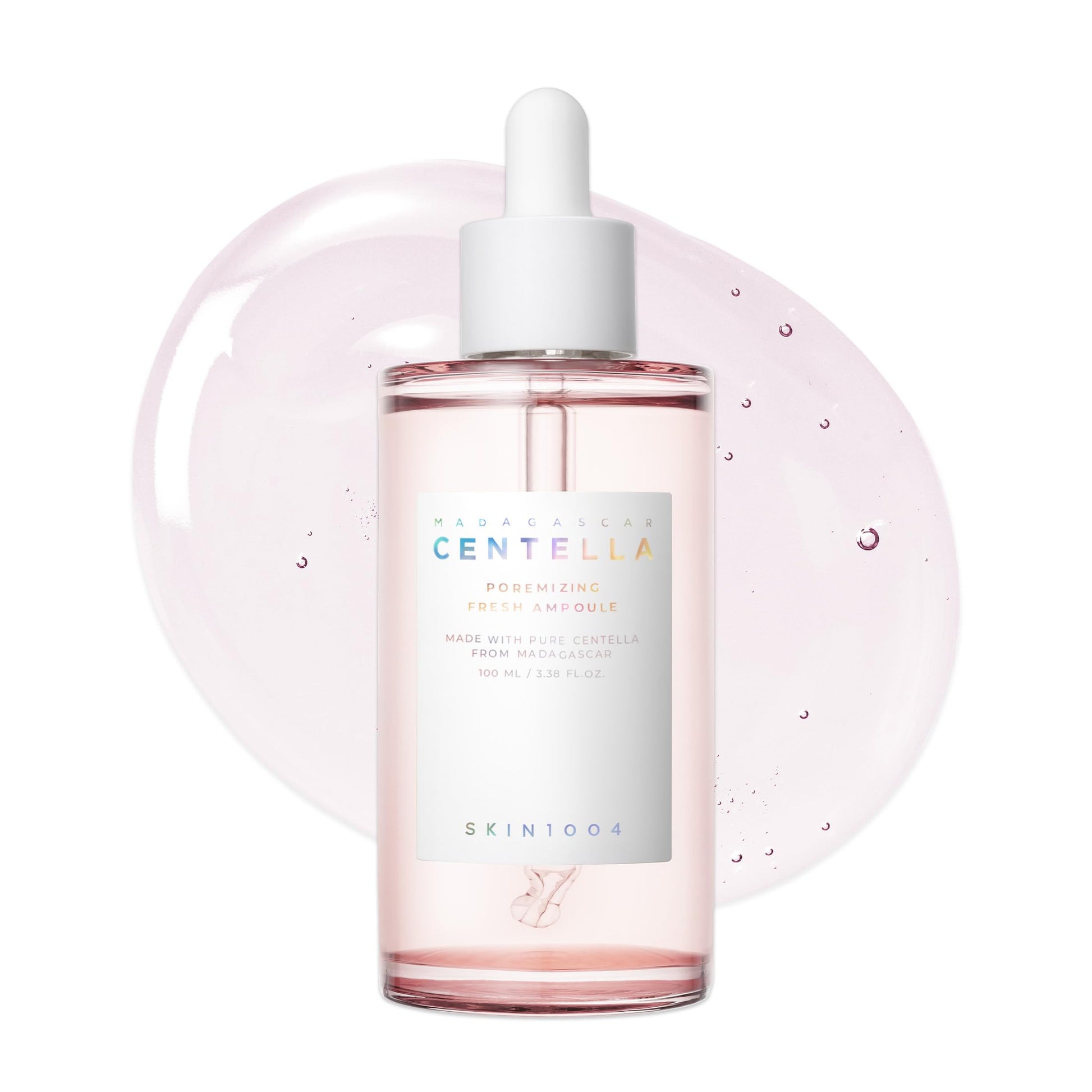 SKIN1004 Madagascar Centella Ampoule 100ml, 3.38 fl.oz, suero facial coreano con Centella Asiática, cuidado hidratante y humectante, suero facial calmante para el equilibrio y brillo de la piel