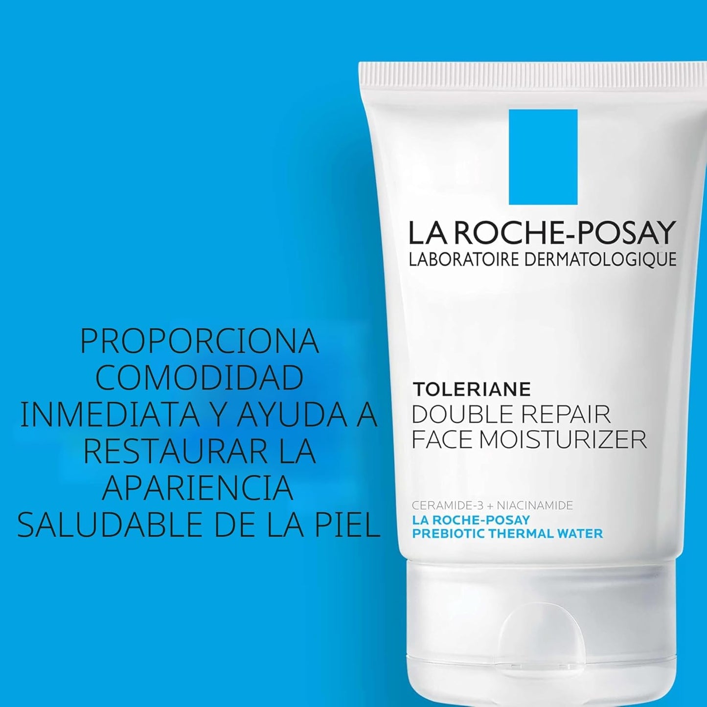 La Roche-Posay Toleriane - Crema hidratante facial de doble reparación, crema facial diaria con ceramida y niacinamida para todo tipo de piel, sin aceite, sin fragancia