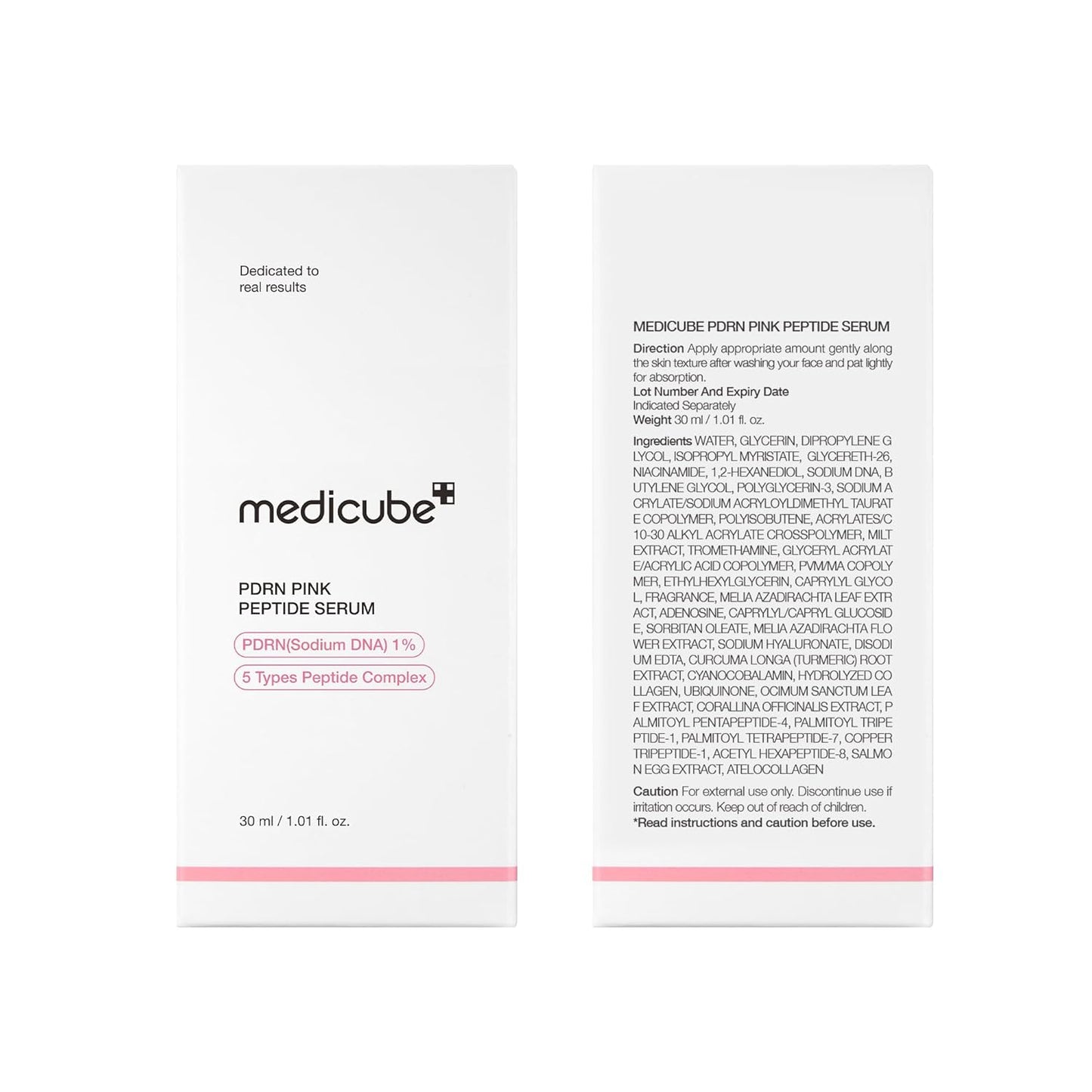 medicube Suero de Péptidos de ADN de Salmón PDRN Rosa, suero de brillo rosa, péptido, niacinamida, hidratante y reafirmante, tono de piel desigual, cuidado de la piel coreana | 1.01 fl.oz. (1.01 fl.oz
