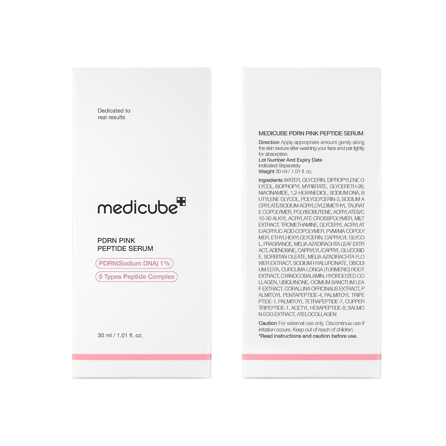 medicube Suero de Péptidos de ADN de Salmón PDRN Rosa, suero de brillo rosa, péptido, niacinamida, hidratante y reafirmante, tono de piel desigual, cuidado de la piel coreana | 1.01 fl.oz. (1.01 fl.oz