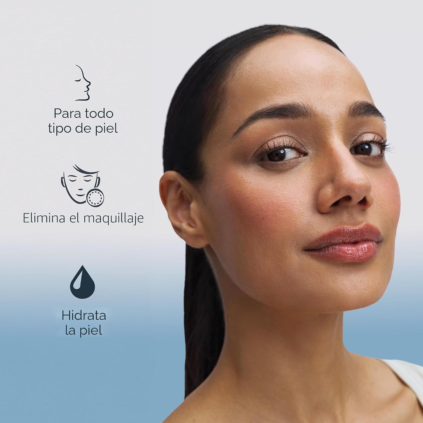 Gel limpiador hidratante y suave para rostro de Eucerin, lavado diario facial y removedor de maquillaje con ácido hialurónico, botella de 13.5 onzas líquidas