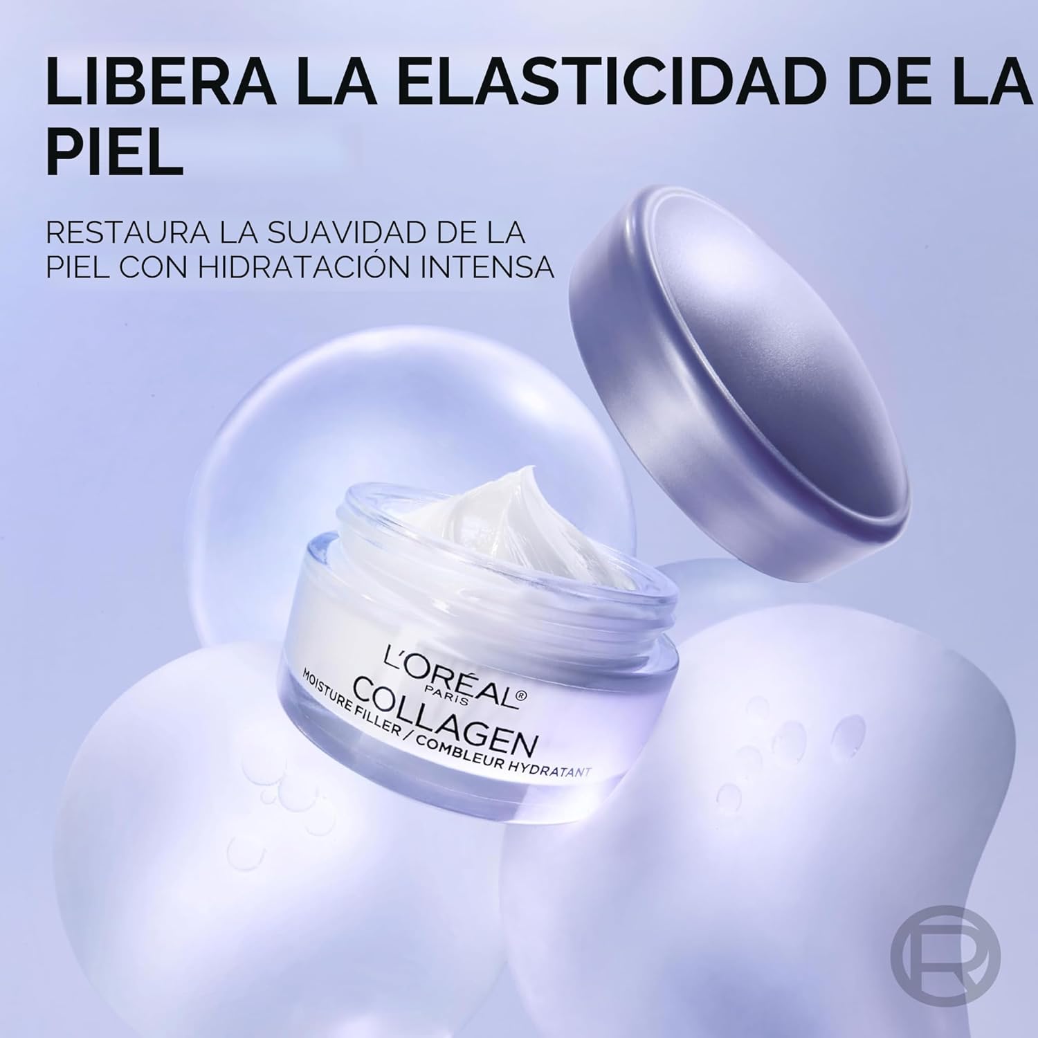 L'Oreal Paris Hidratante facial diario de colágeno, crema facial antienvejecimiento para reducir las arrugas y proporcionar una hidratación intensa, 1.7 onzas