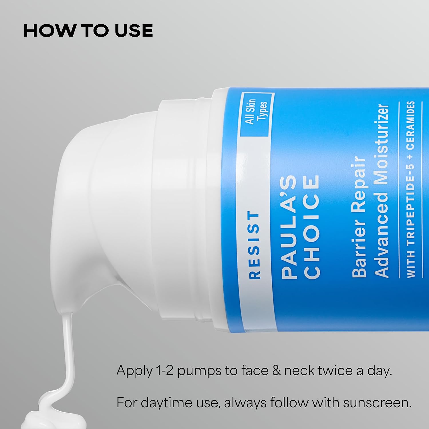 Paula's Choice RESIST Barrier Repair - Hidratante facial avanzado con ceramidas, péptidos, crema facial de hidratación profunda para arrugas, antienvejecimiento para todo tipo de piel, sin fragancia