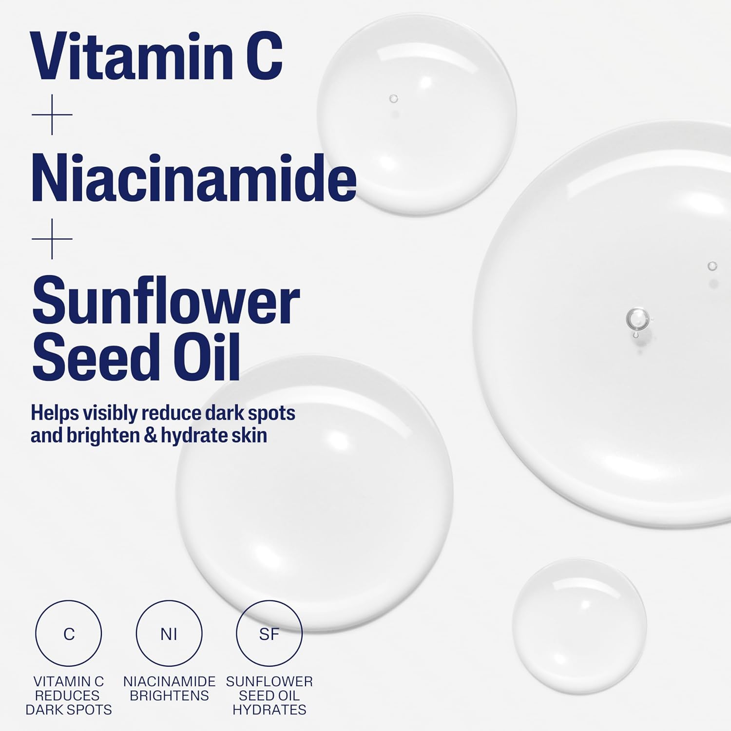 Cetaphil Suero de vitamina C, reduce visiblemente el aspecto de las manchas oscuras y la hiperpigmentación, formulado con niacinamida, diseñado para pieles sensibles, sin fragancia, probado por