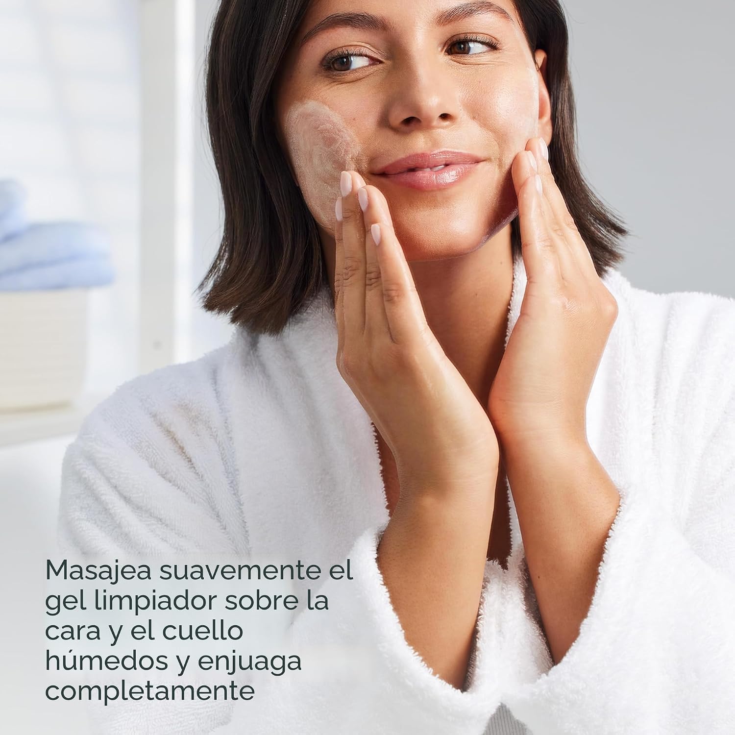 Gel limpiador hidratante y suave para rostro de Eucerin, lavado diario facial y removedor de maquillaje con ácido hialurónico, botella de 13.5 onzas líquidas