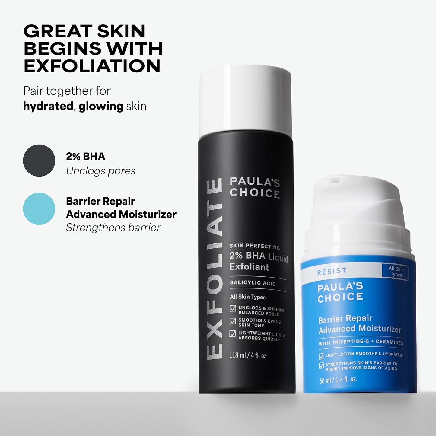 Paula's Choice RESIST Barrier Repair - Hidratante facial avanzado con ceramidas, péptidos, crema facial de hidratación profunda para arrugas, antienvejecimiento para todo tipo de piel, sin fragancia