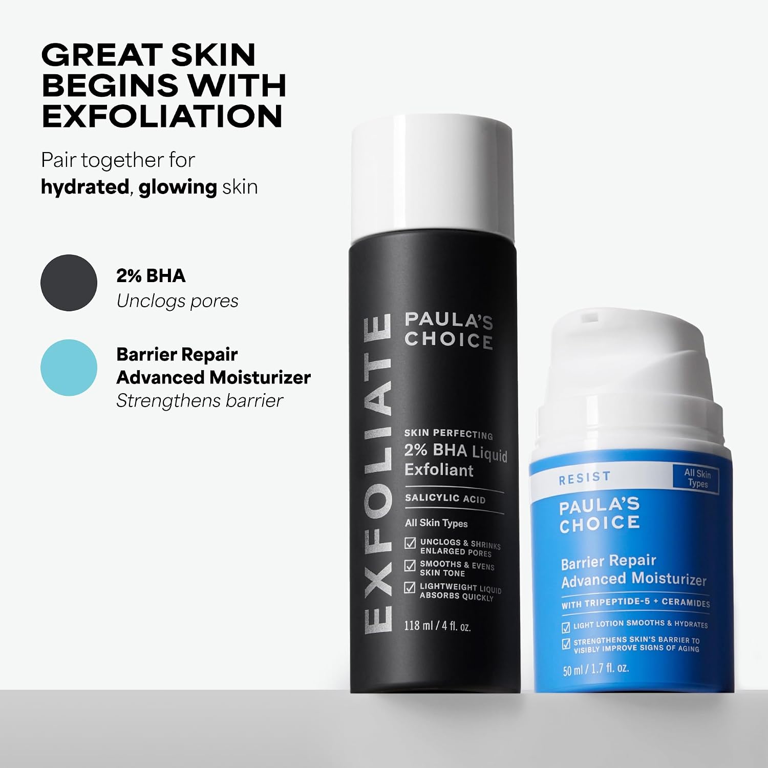 Paula's Choice RESIST Barrier Repair - Hidratante facial avanzado con ceramidas, péptidos, crema facial de hidratación profunda para arrugas, antienvejecimiento para todo tipo de piel, sin fragancia