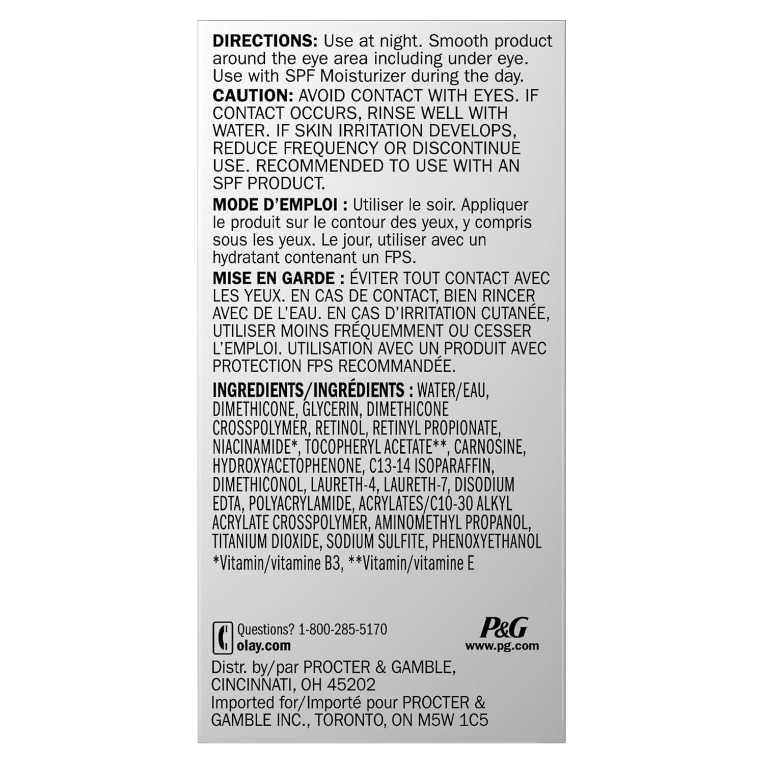 Olay Retinol 24 MAX Crema de Ojos Nocturnos, 0.5 oz
