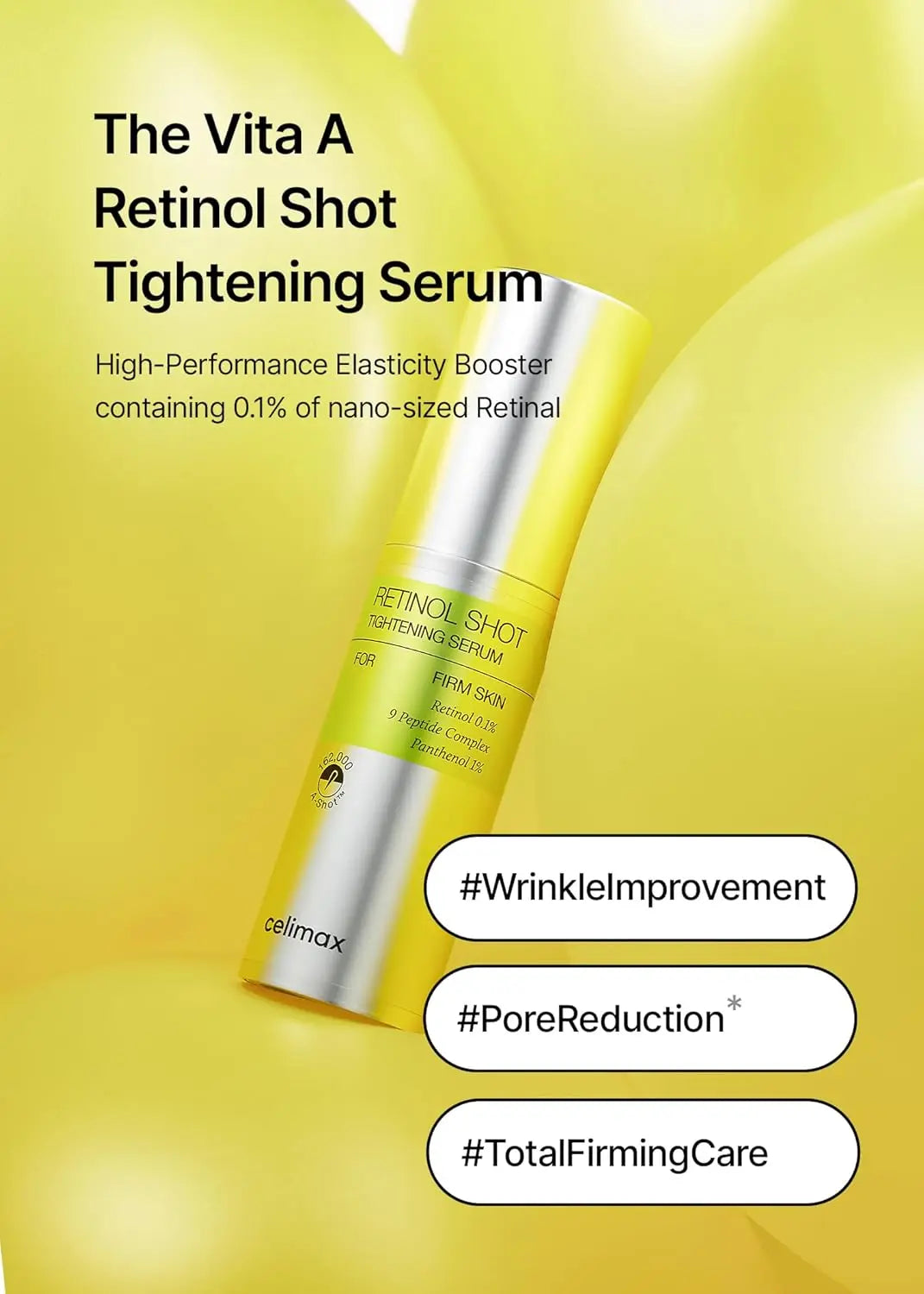 Shot Serum Reafirmante con Péptidos, Reductor de Poros, Arrugas y Líneas Finas