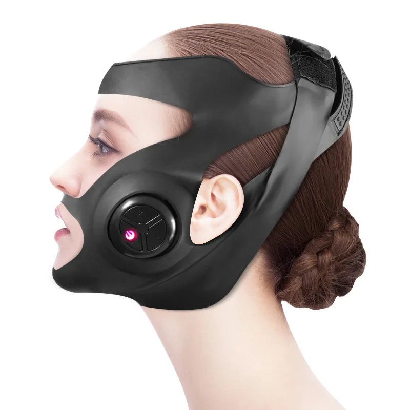 Máquina de levantamiento facial: mascarilla eléctrica para mejillas en forma de V para adelgazar, terapia de levantamiento de líneas en V y vendaje