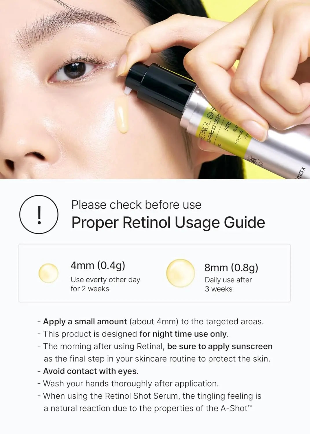 Shot Serum Reafirmante con Péptidos, Reductor de Poros, Arrugas y Líneas Finas