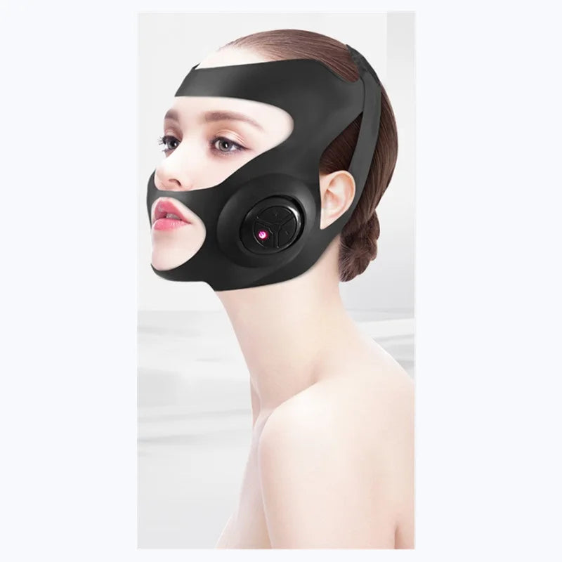 Máquina de levantamiento facial: mascarilla eléctrica para mejillas en forma de V para adelgazar, terapia de levantamiento de líneas en V y vendaje