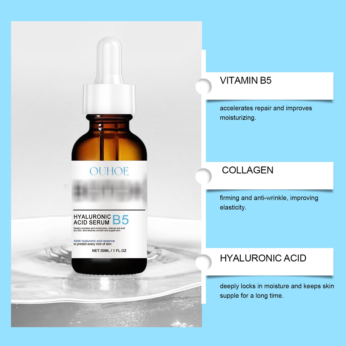 Esencia Facial con Ácido Hialurónico y Vitamina B5