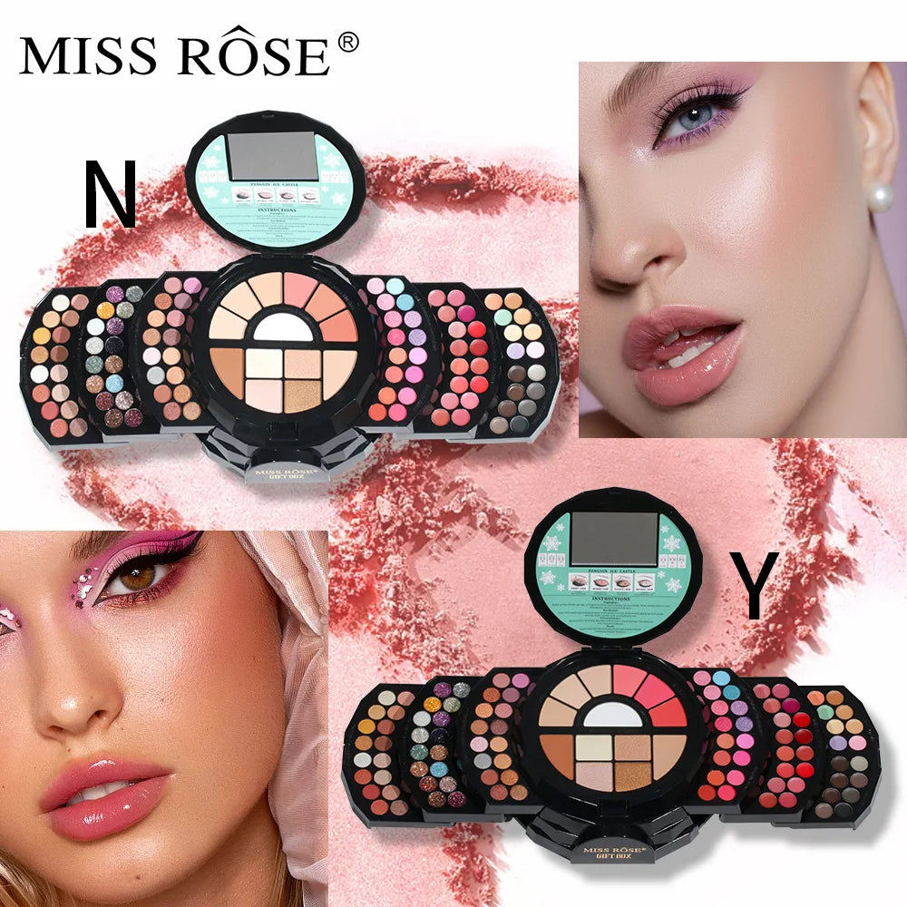 MISS ROSE All In One Makeup Kit for Women Full Set Make up Gift Sets Face Lips Eye brow Eyeshadow  Template Multi-Purposes Kits