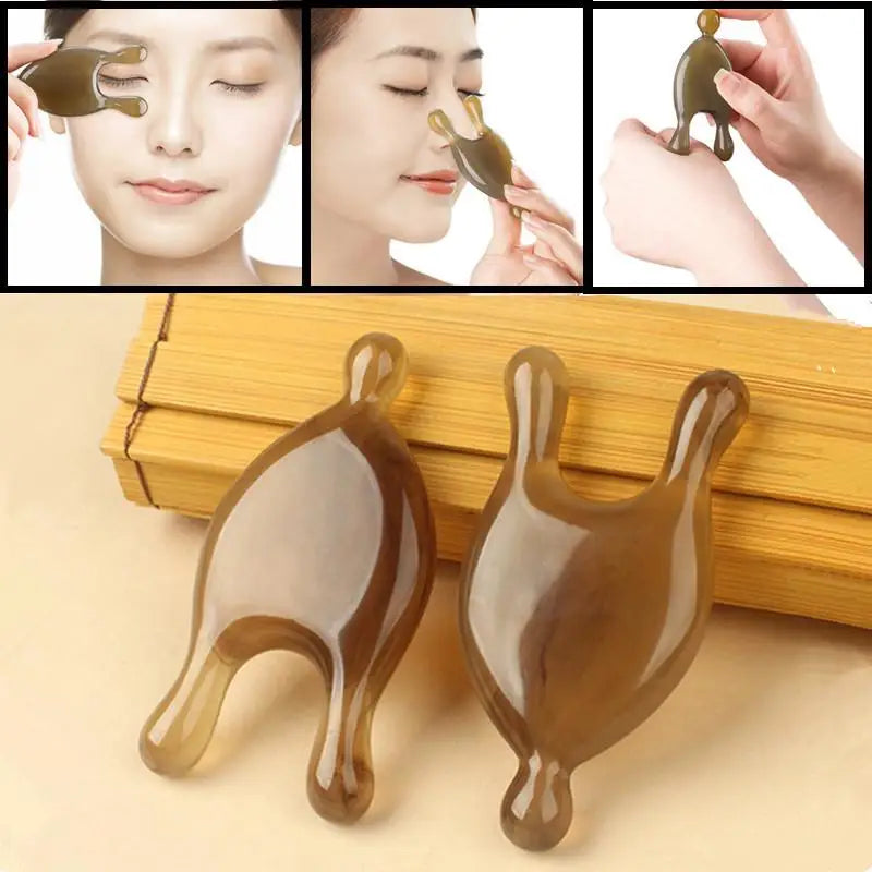 Herramienta de Masaje Facial Guasha con Diseño de Resina para Lifting Facial, Antiarrugas y Masaje Ocular