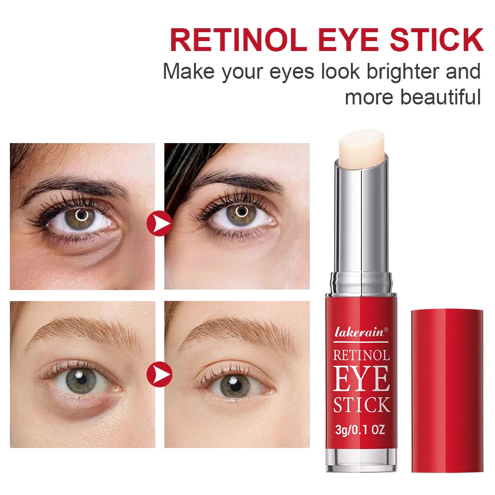 Lakerain Retinol crema antiarrugas para ojos antihinchazón eliminar ojeras bolsas de ojos palo desvanecimiento línea fina hidratante cuidado de la piel