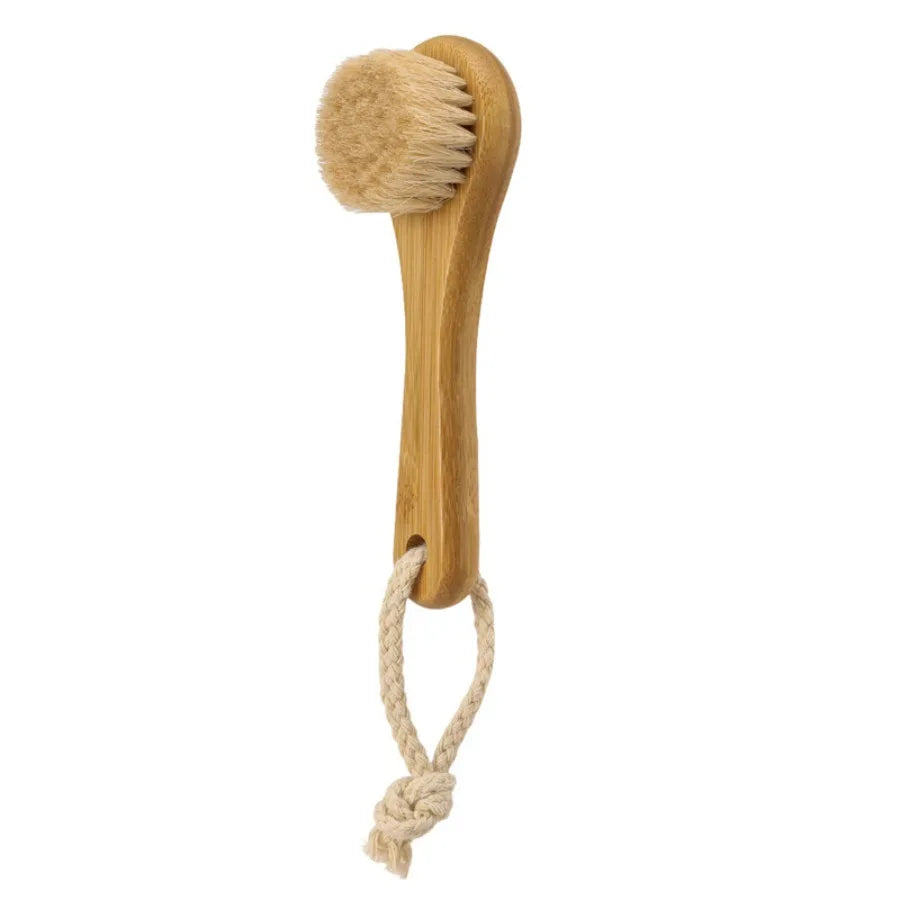 Cepillo de limpieza facial, cepillo facial de madera para exfoliar y limpiar los poros, revelar la piel suave y radiante