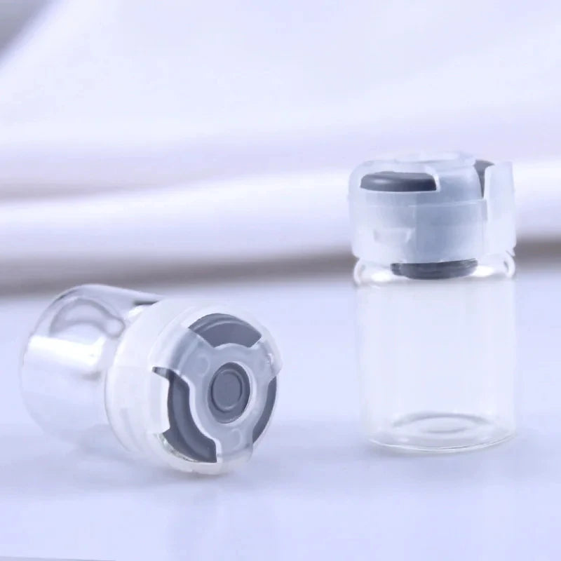 Lote de 50 Viales de Vidrio Estériles Sellados de 3ml, 5ml y 10ml para Suero y Líquidos