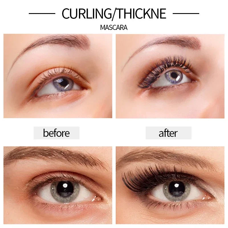 YANQINA Liquid Eyeliner Pencil+4D Waterproof Mascara Set Cosmetics Eye Liner Thick Curling Mascara Eyebrow Pencil Eyes Makeup