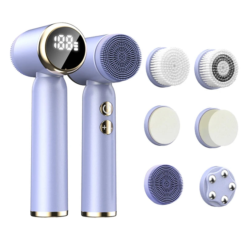Cepillos de Limpieza Facial, Cepillo Exfoliante de Silicona para Masaje Facial, Exfoliación Profunda de Poros y Masaje
