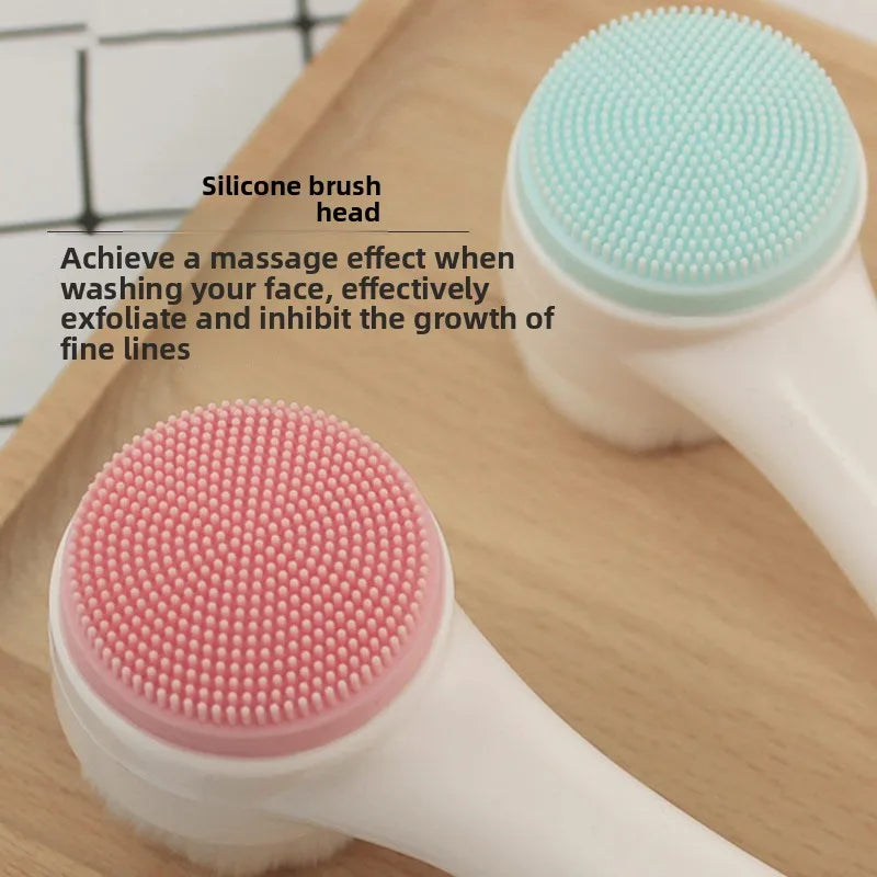 Cepillo de limpieza facial: limpieza profunda, supresión de líneas finas, cerdas de silicona, mango ergonómico, ecológico, exfoliante facial portátil