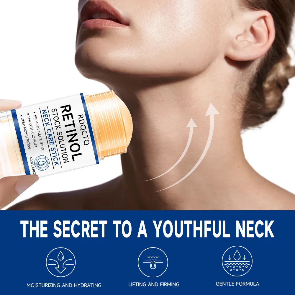 Suero de Retinol + Crema Hidratante Intensiva + Barra para el Cuidado del Cuello Juego de 3 Piezas - Hidratación Duradera para Nou Suave, Sedoso y Profundamente