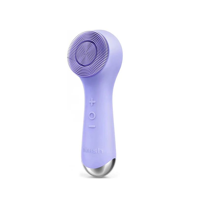 Cepillo de limpieza facial de silicona con modos de rotación y vibración duales, masaje por vibración facial, cepillo facial con carga USB
