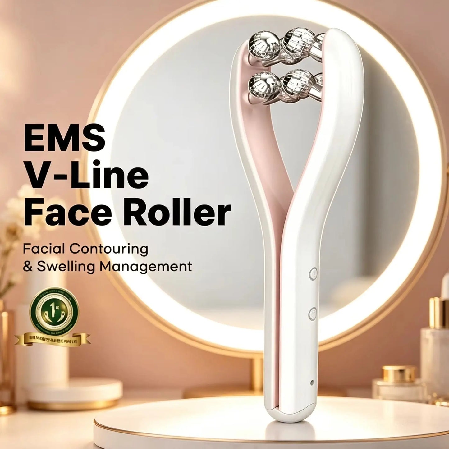 Rodillo de masaje facial en V, herramienta de belleza para reafirmar y adelgazar el rostro
