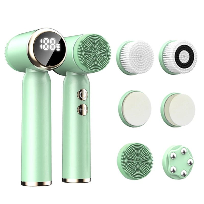 Cepillos de Limpieza Facial, Cepillo Exfoliante de Silicona para Masaje Facial, Exfoliación Profunda de Poros y Masaje