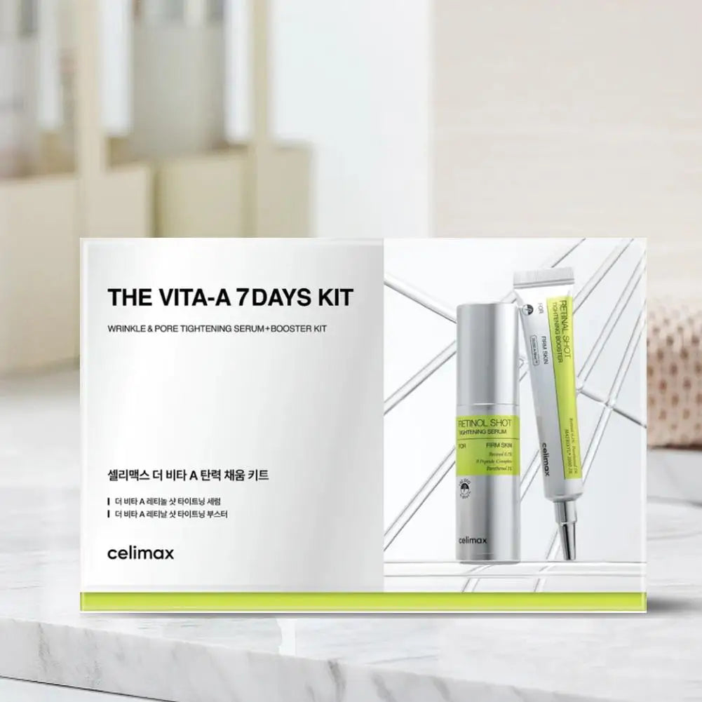 Kit de Viaje Coreano con Retinol de 7 Días, Esencia Reafirmante Antiarrugas, Reduce las Líneas Finas de Expresión, Hidratante, Mejora la Elasticidad de la Piel, Cuidado de la Piel