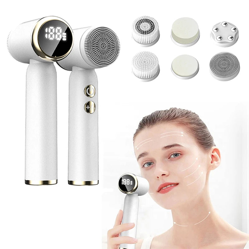 Cepillos de Limpieza Facial, Cepillo Exfoliante de Silicona para Masaje Facial, Exfoliación Profunda de Poros y Masaje