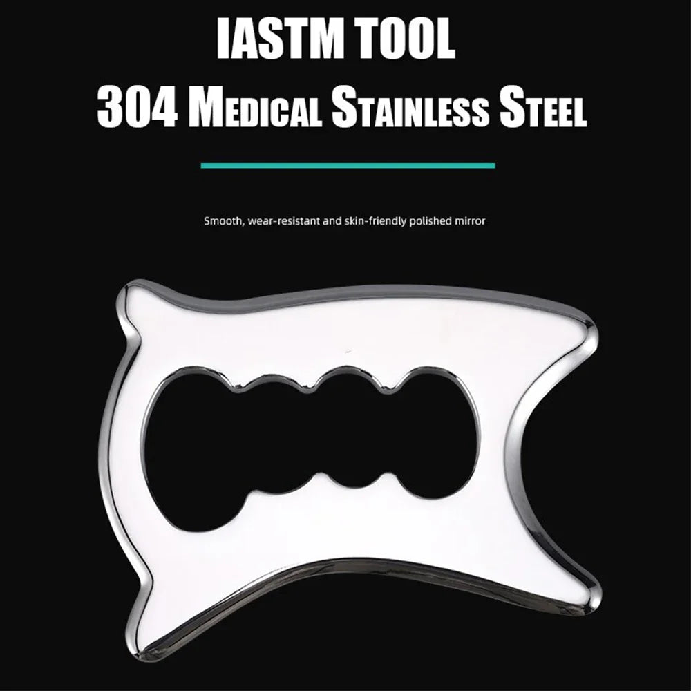 Barra Gua Sha de acero inoxidable, masajeador de tejido profundo para la relajación y la eliminación de celulitis, tabla de raspado para adelgazamiento corporal, masaje muscular relajante.