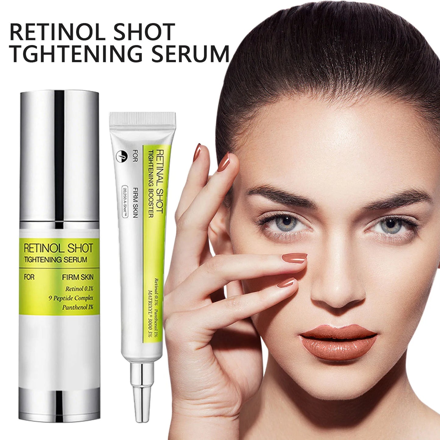 Suero Facial Reafirmante con Retinol Coreano, Crema para Ojos Antiarrugas, Hidratante, Elimina las Ojeras, Humectante, Cuidado de la Piel