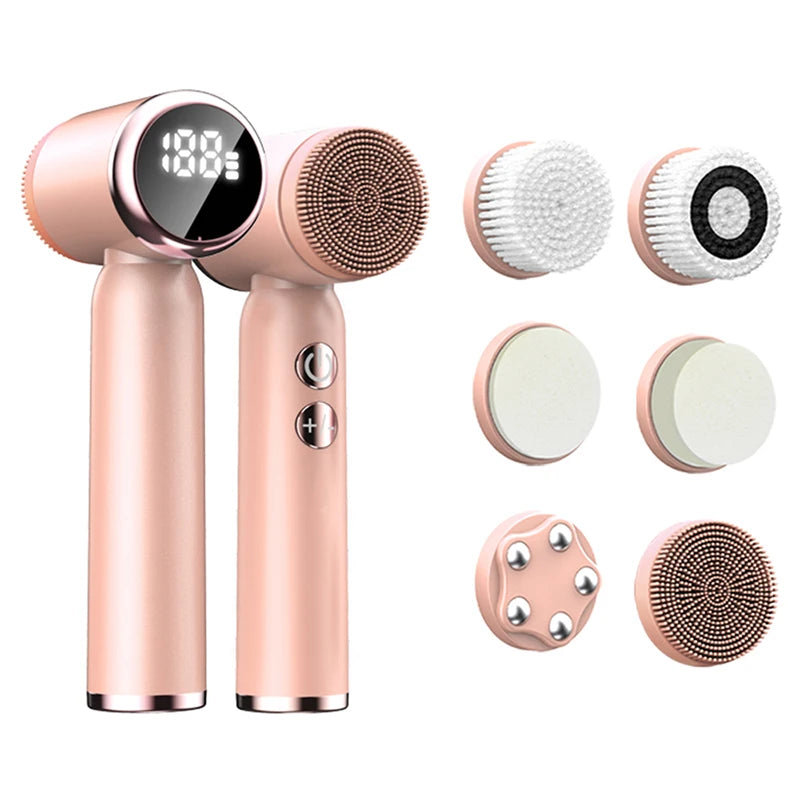 Cepillos de Limpieza Facial, Cepillo Exfoliante de Silicona para Masaje Facial, Exfoliación Profunda de Poros y Masaje