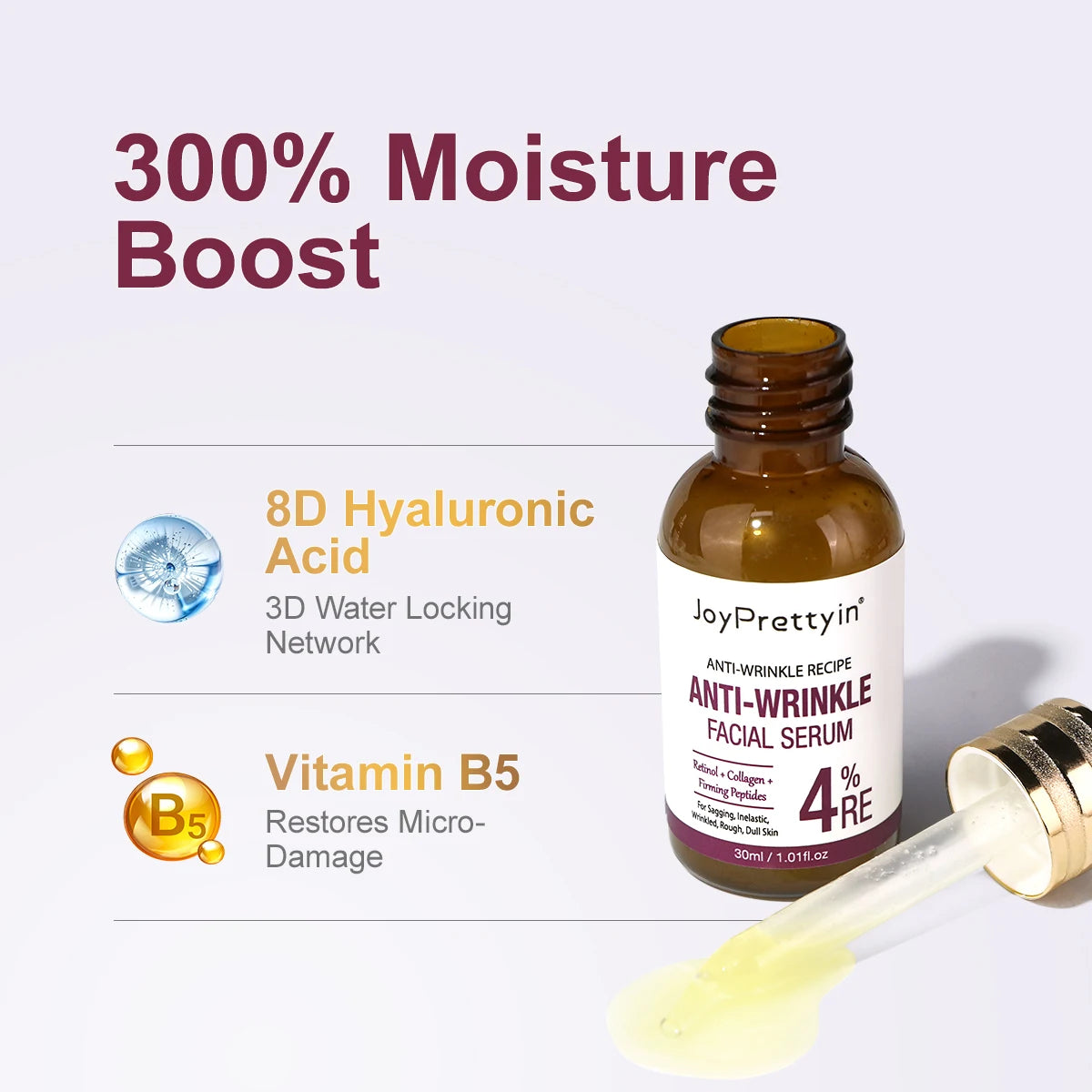 Suero Facial antiarrugas con Retinol, suero hidratante suave que se desvanece, línea fina, esencia nutritiva reafirmante, suero Facial hidratante