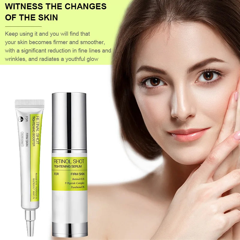 Suero Facial Reafirmante con Retinol Coreano, Crema para Ojos Antiarrugas, Hidratante, Elimina las Ojeras, Humectante, Cuidado de la Piel