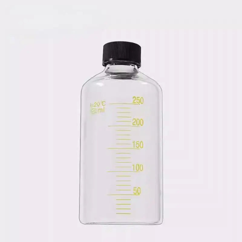 Botella de reactivo de vidrio de borosilicato redondo, botella de suero, viales de muestra de graduación, 5ml a 1000ml