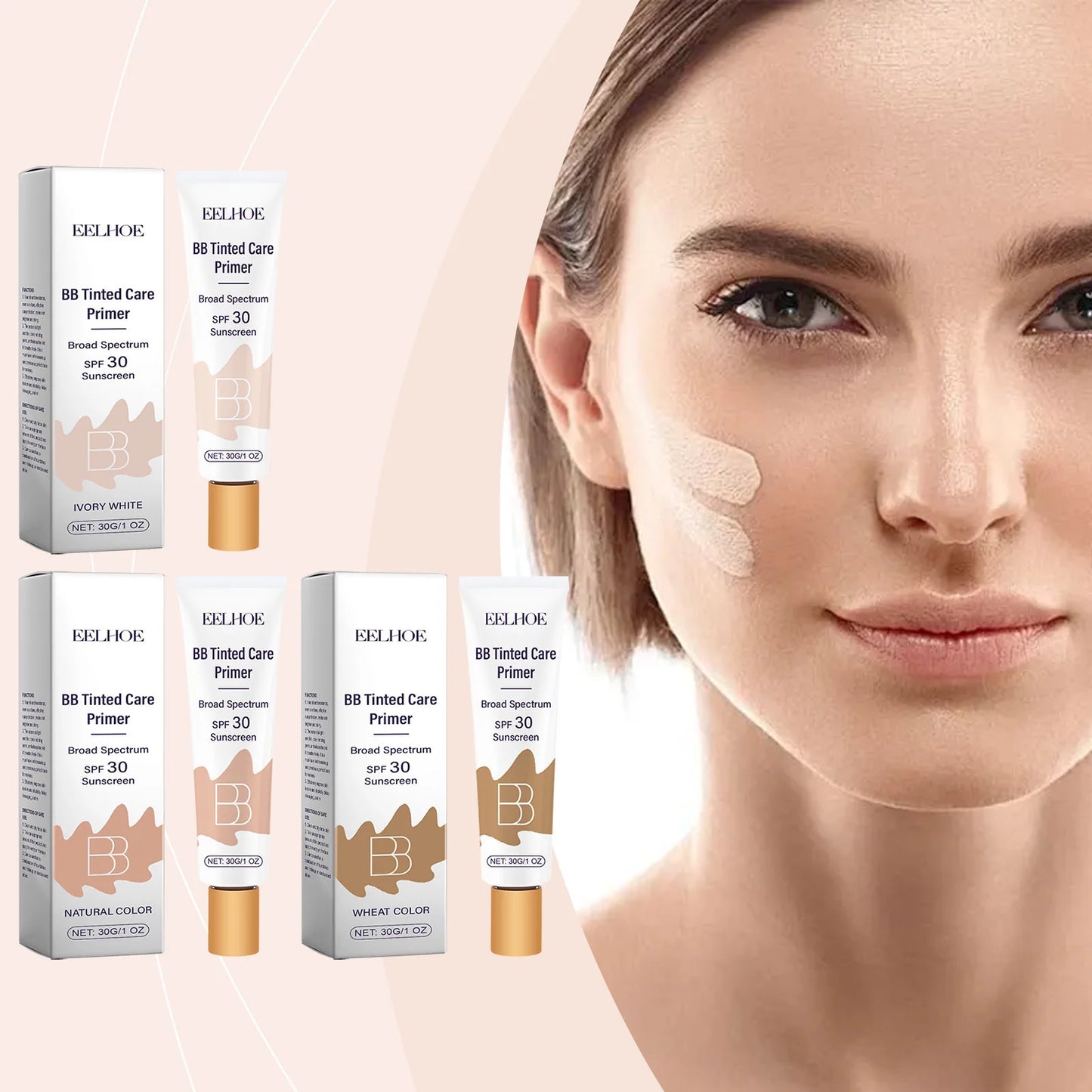 Crema BB protectora: cobertura para imperfecciones faciales, hidratante, protección diaria, hidratante teñido