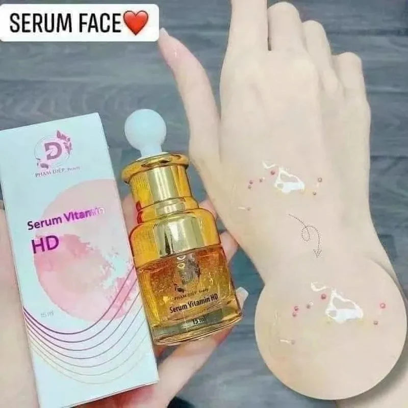 Suero vitamina HD Phm ip 15ml Nuôi danyang làn da mm mn, trng hng r, Se khít lchân lông, Cp m cp tc